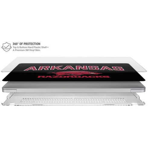 University of Arkansas-Fayetteville Razorbacks Black MacBook Air 15in (2023-2025) Case plus Skin